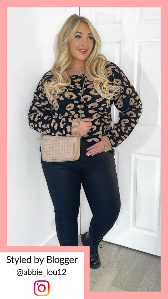 Leopard print sweater outlet plus size