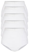 CurveWow 5 Pack Full Cotton Brief White