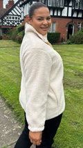 CurveWow Borg Teddy Jacket Cream