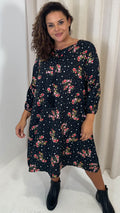 CurveWow Tassel Swing Dress Spot Floral