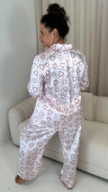 CurveWow Printed Satin Pyjama Set Heart