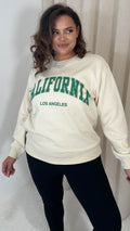 CurveWow 'California' Slogan Sweater Oatmeal