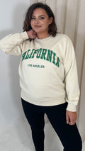 CurveWow 'California' Slogan Sweater Oatmeal