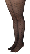 Criss Cross Glitter Tights Black