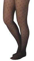 Criss Cross Glitter Tights Black