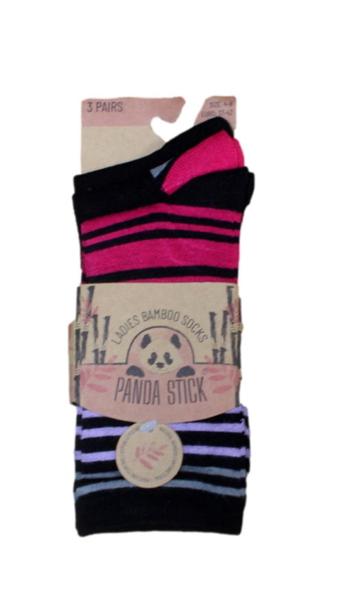 Bamboo Socks With Stripes Black