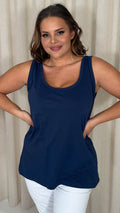 CurveWow Basic Vest Navy