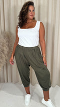 CurveWow Pocket Harem Trouser Khaki