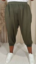 CurveWow Pocket Harem Trouser Khaki