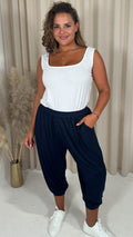 CurveWow Pocket Harem Trouser Navy