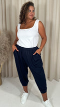 CurveWow Pocket Harem Trouser Navy