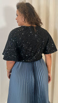 CurveWow Sequin Shrug Black