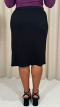 CurveWow Basic Tube Midi Skirt Black