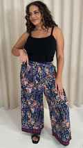 CurveWow Printed Wide Leg Trouser Multi Floral