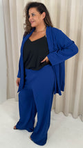 CurveWow Crepe Relaxed Blazer Cobalt Blue