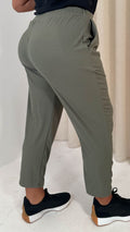 CurveWow Ribbed Lounge Jogger Khaki