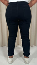 CurveWow Slim Ripped Boyfriend Jean - Black