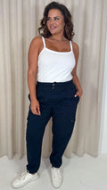 CurveWow Cargo Trouser Navy