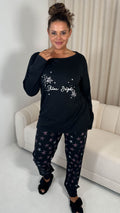 CurveWow Long Sleeve Pyjama Set 'Shine Bright' Print