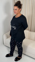 CurveWow Long Sleeve Pyjama Set 'Shine Bright' Print