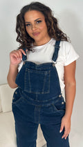 CurveWow Denim Dungaree Dark Wash