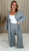 CurveWow Snit Longline Cardigan Grey