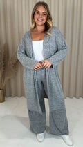 CurveWow Snit Longline Cardigan Grey