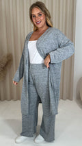 CurveWow Snit Longline Cardigan Grey