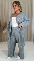 CurveWow Snit Longline Cardigan Grey