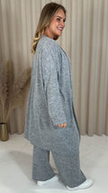 CurveWow Snit Longline Cardigan Grey