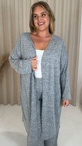 CurveWow Snit Longline Cardigan Grey