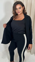 CurveWow Tape Side Blazer Black and White