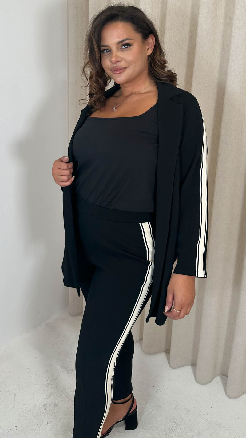 CurveWow Tape Side Blazer Black and White