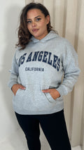 CurveWow 'Los Angeles' Slogan Hoodie Grey