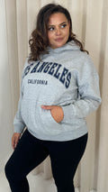 CurveWow 'Los Angeles' Slogan Hoodie Grey