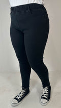 CurveWow Pull On Diamante Jegging Black