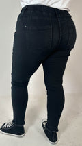 CurveWow Pull On Diamante Jegging Black