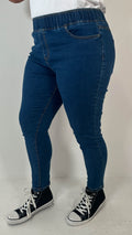 CurveWow Pull On Jegging Mid Blue