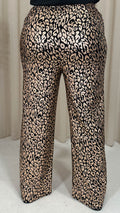 CurveWow Animal Glitter Wideleg Trourser Gold