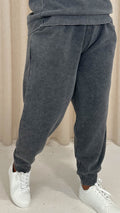 CurveWow Acid Wash Jogger Charcoal Grey