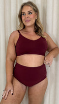 Curvy Seam Free Comfort Brief Burgundy