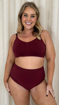 Curvy Seam Free Adjustable Comfort Bra Burgundy