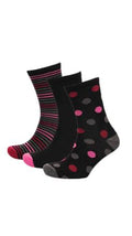 3 Pack Bamboo Assorted Socks Black